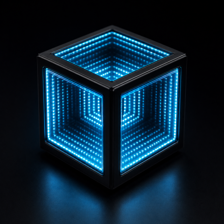 Cube décoratif lumineux CyberCube RGB - Gécoration gaming bureau