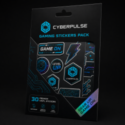 Pack 30 stickers vinyle gaming GridSticker Pack - décoration setup