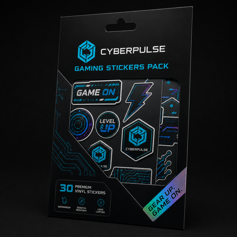 Pack 30 stickers vinyle gaming GridSticker Pack - décoration setup