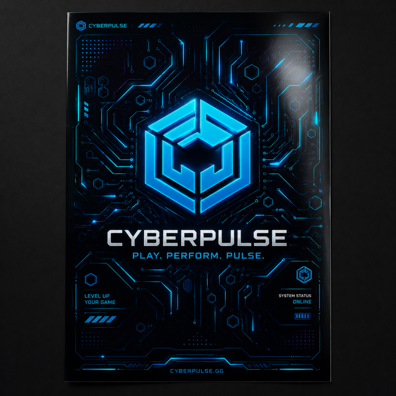 Poster Premium A2 CyberPulse - Décoration Murale Gaming CyberPulse