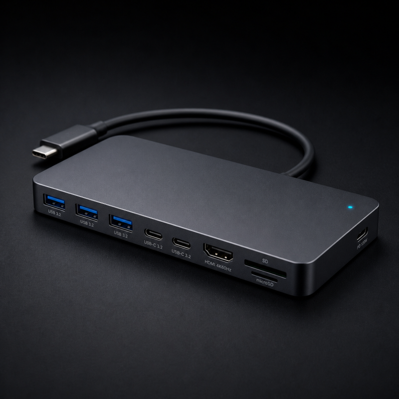 Hub USB-C 10 ports SignalHub Pro avec HDMI 4K et power delivery 100W
